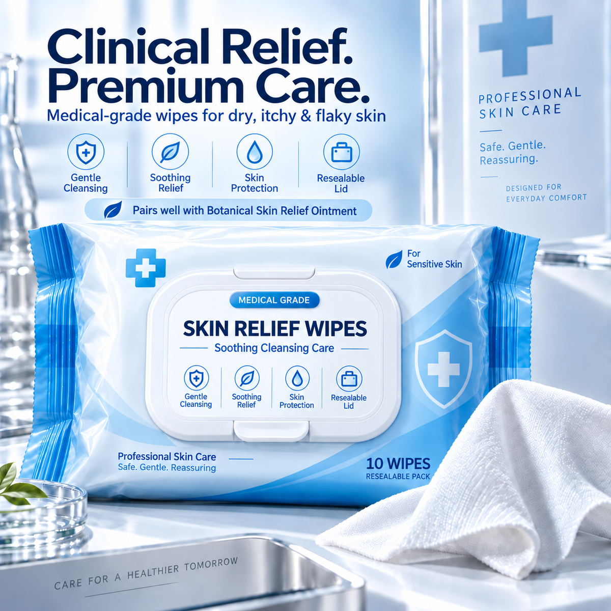 Botanical Skin Relief Wipes – Dry & Itchy Skin Care