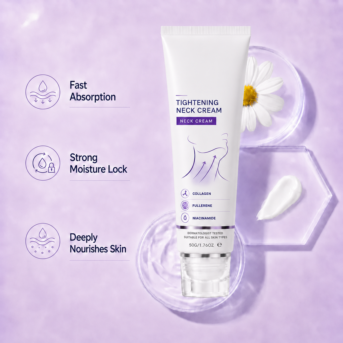 ✨ Instant Neck Lift Cream — Firms Neck Skin & Smooths Wrinkles